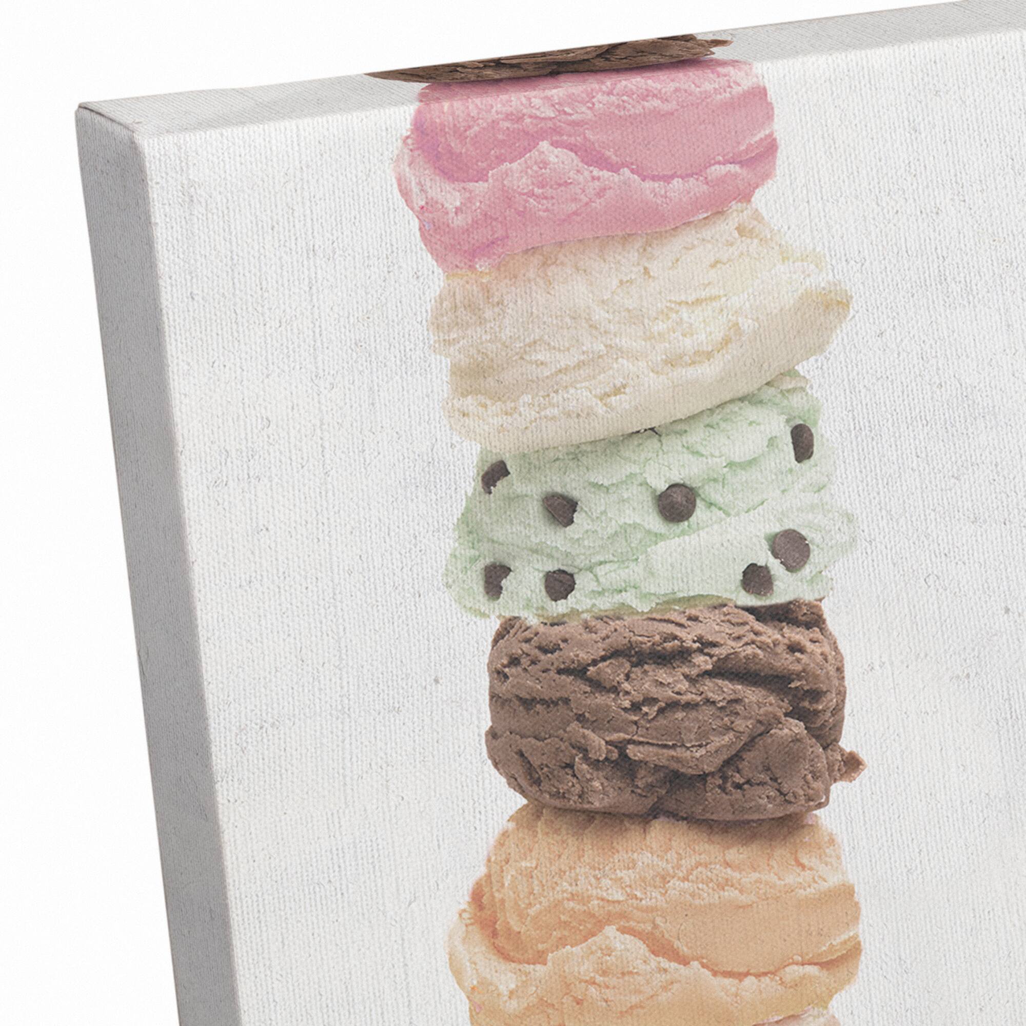 Shih Tzu With Ice Cream 1 Canvas Wall Art